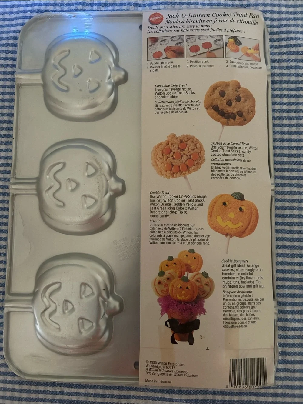 Wilton Jack-O-Lantern Cookie Treat Pan Halloween Fall Party Treats New Sealed
